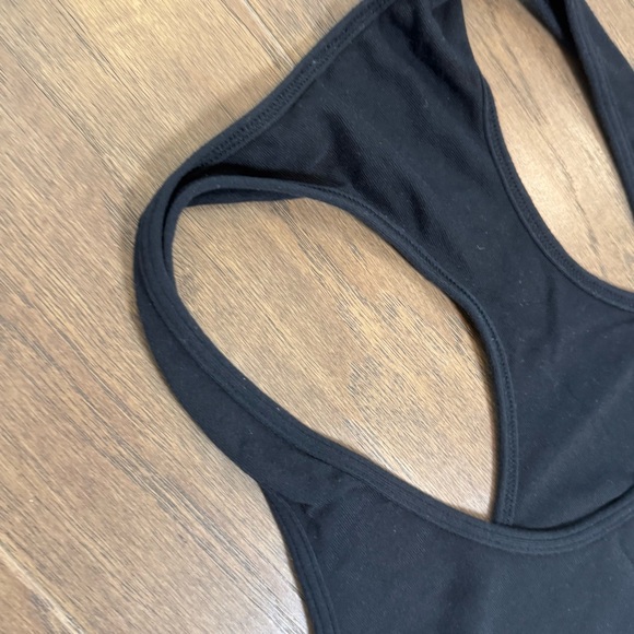 Lululemon Black Racerback Tank Top with Back Hem Ruffle - Picture 10 of 11